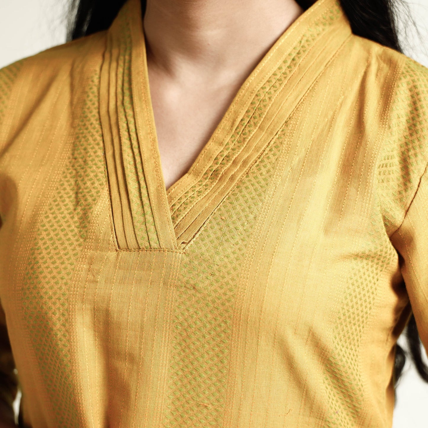 Buy Jacquard Cotton Long Kurta for Women