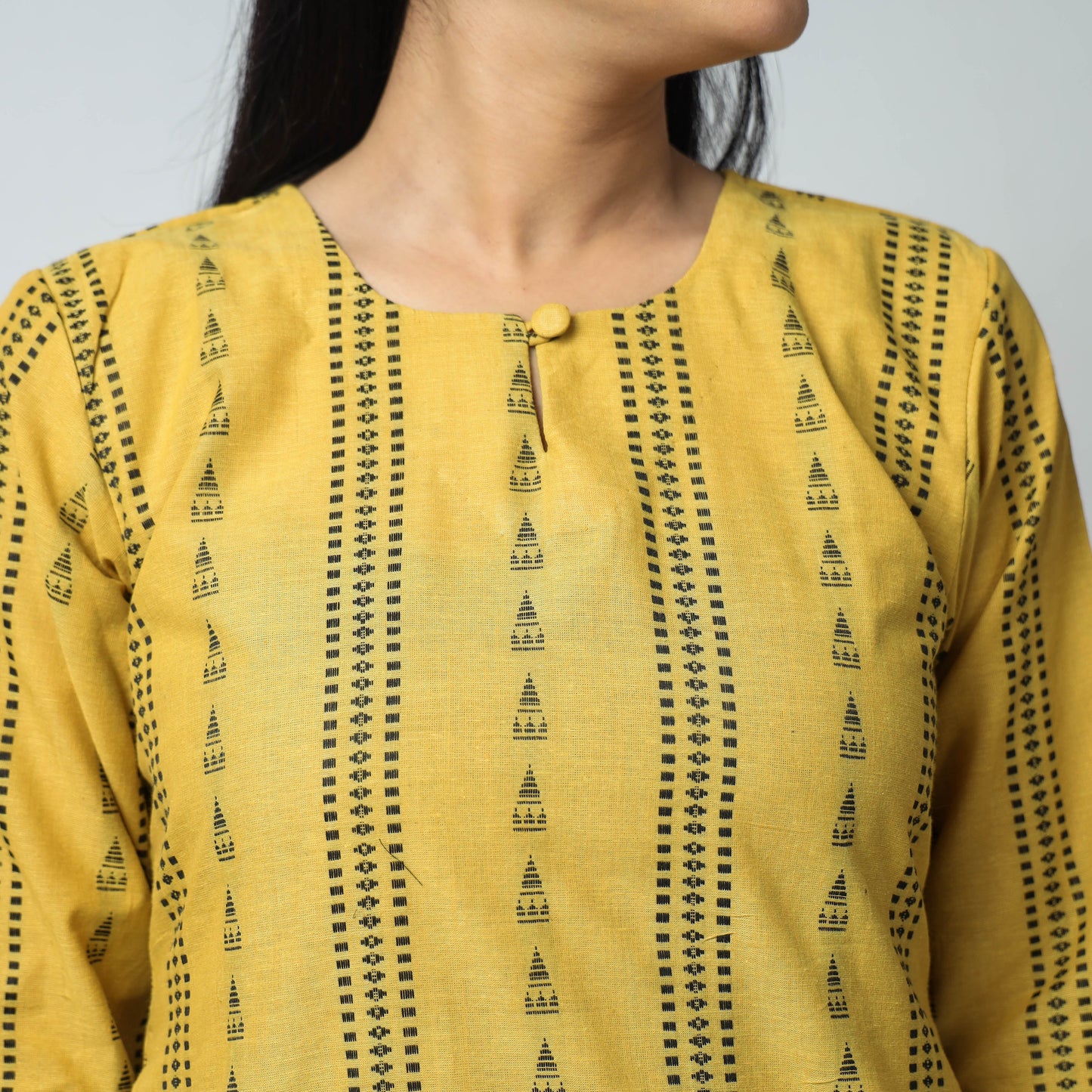 Buy Jacquard Cotton Long kurta for Women