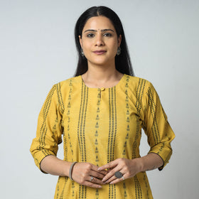 Buy Jacquard Cotton Long kurta for Women