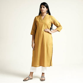 Buy Jacquard Cotton Long Kurta for Women