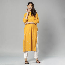  Jacquard Cotton Long Kurta for Women