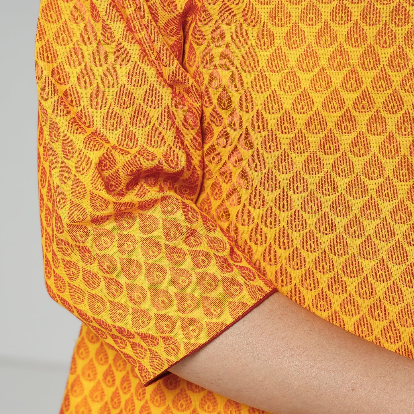  Jacquard Cotton Long Kurta for Women