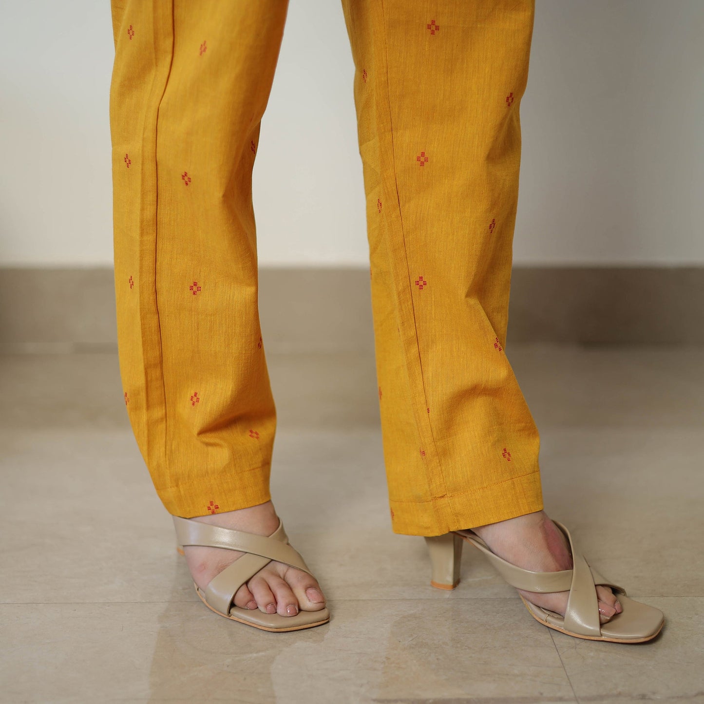  Yellow Jacquard Cotton Co-Ord Set Online at iTokri.com