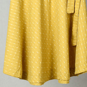 Yellow Elegant Jacquard Skirt for Women