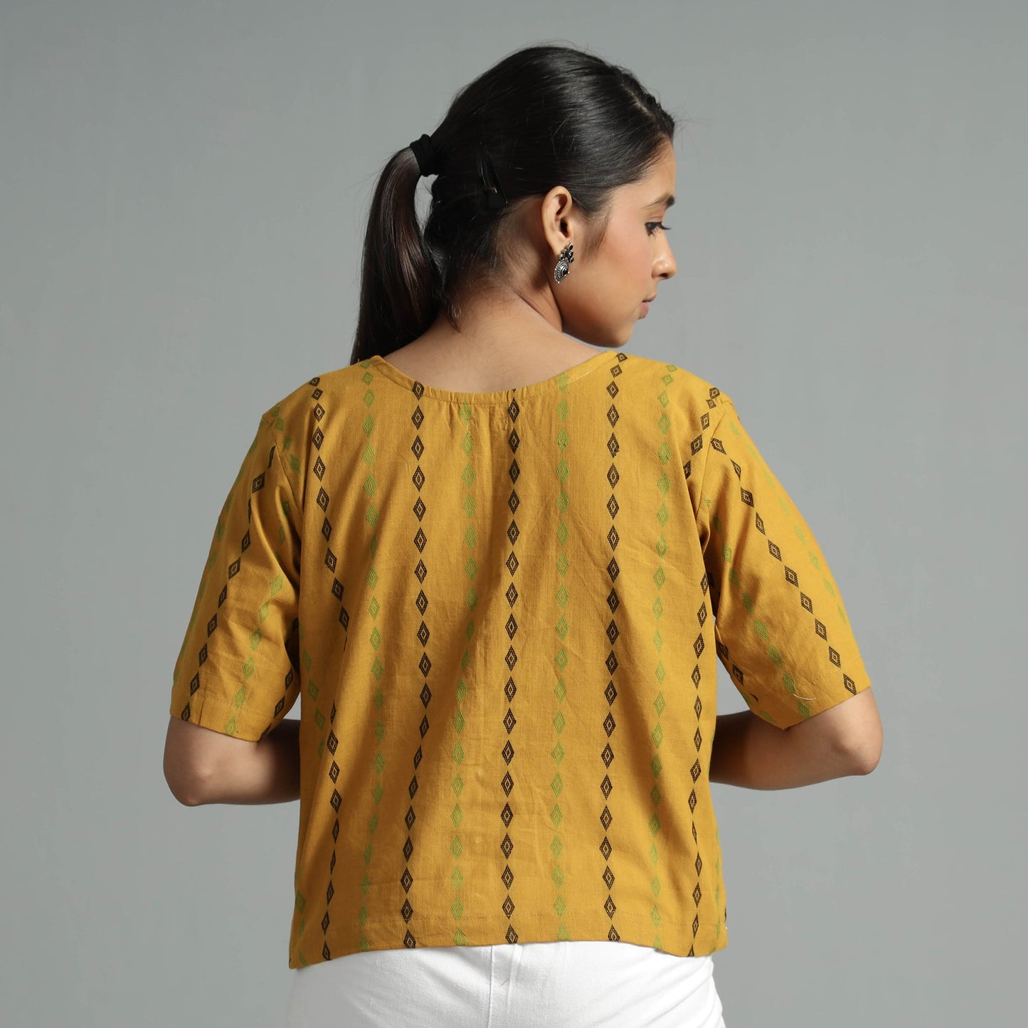 jacquard crop top