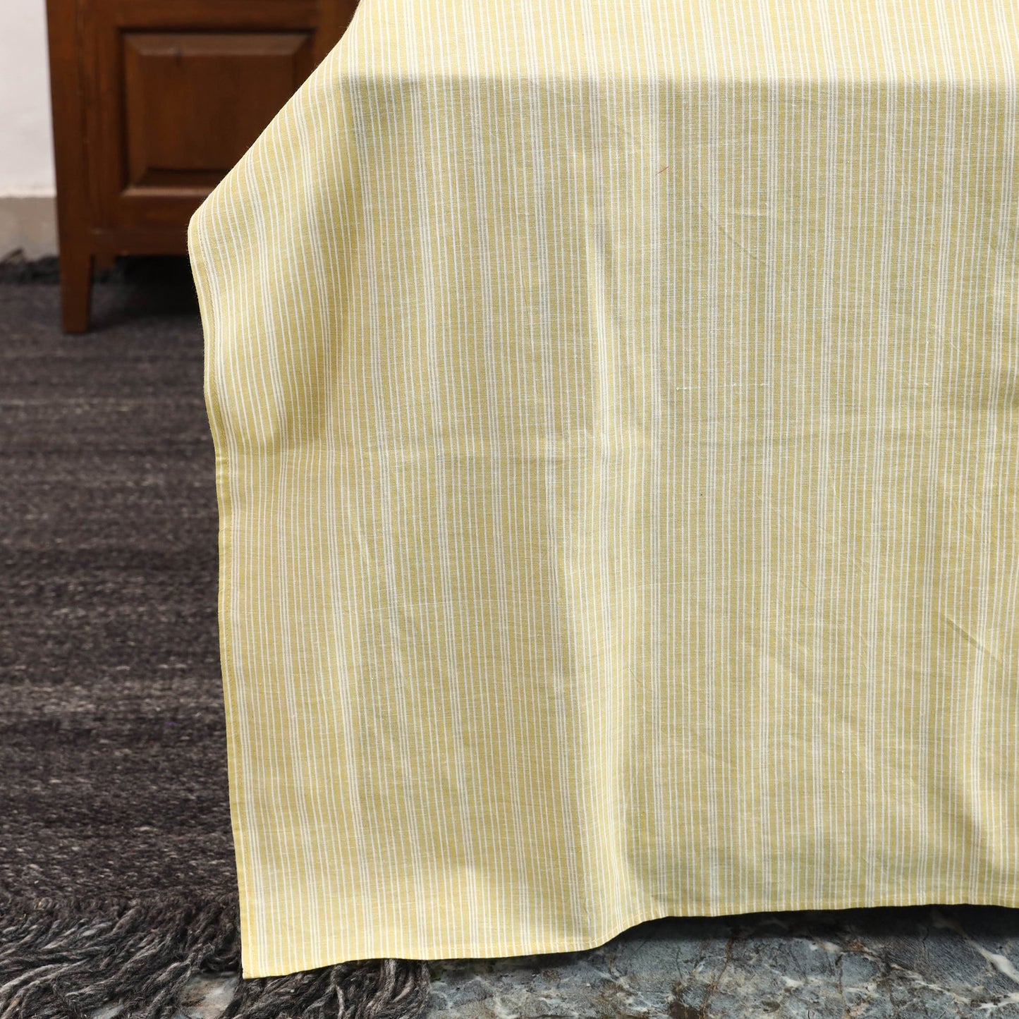 Yellow - jacquard with modal silk patch cotton bedsheet set