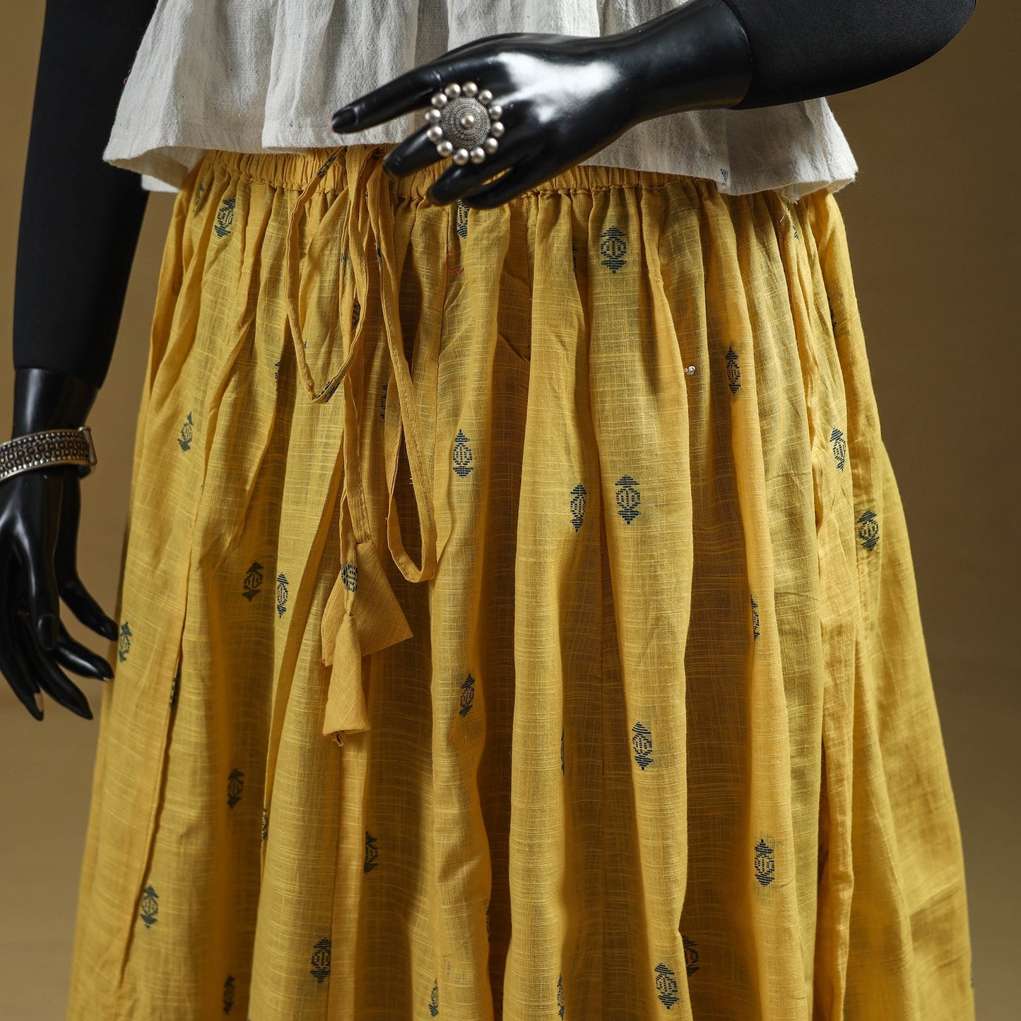 Jacquard patchwork 24 kali cotton long skirt 10