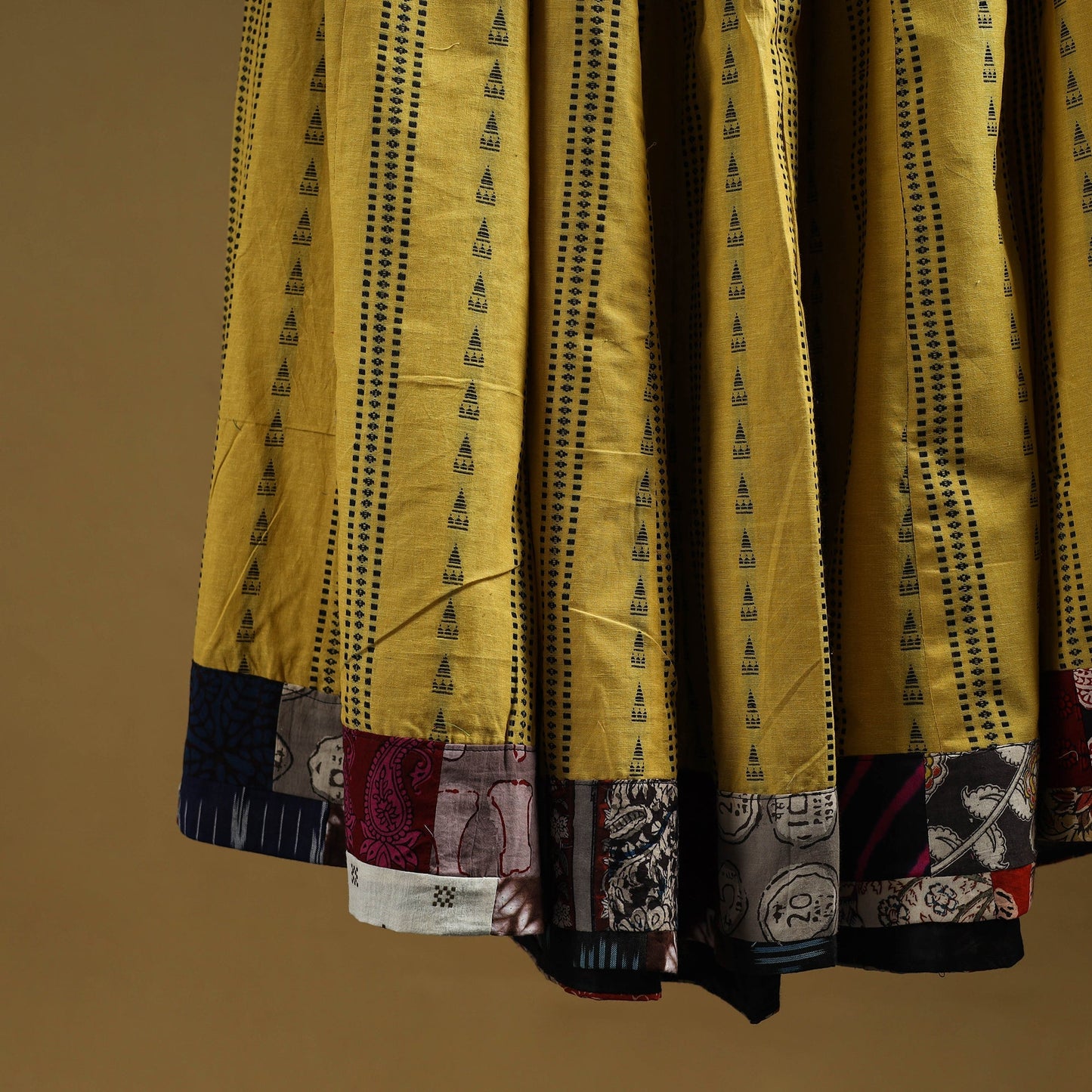 Jacquard patchwork 24 kali cotton long skirt 30