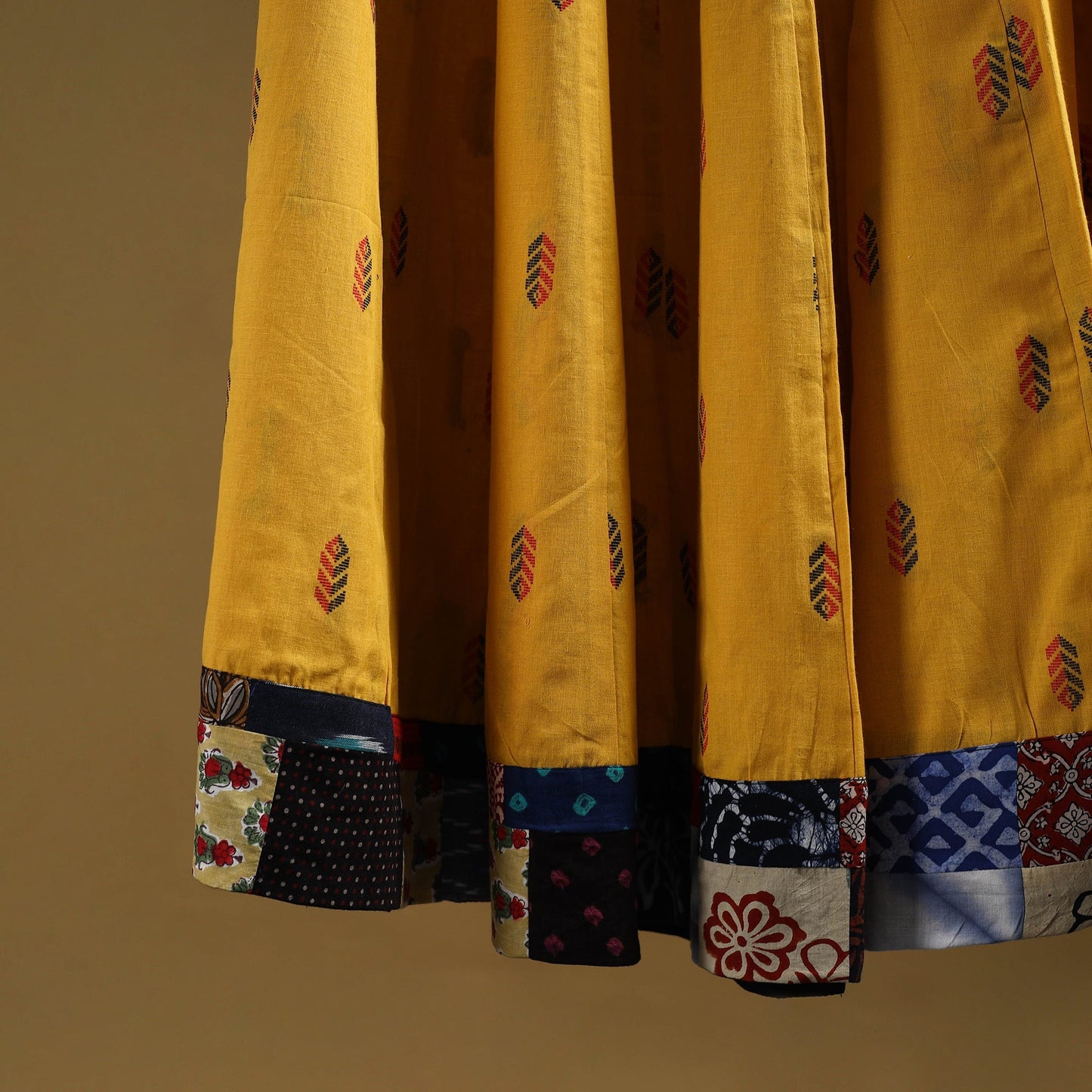 Jacquard patchwork 24 kali cotton long skirt 32