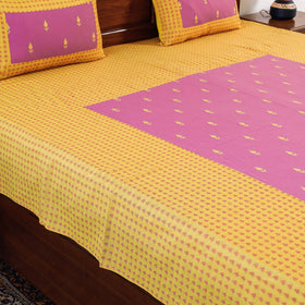 Buy Jacquard Cotton Double Bed Cover with Pillow Covers l iTokri.com