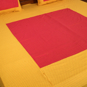 Yellow - jacquard patchwork cotton double bed cover