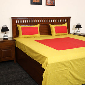  Jacquard Patchwork Cotton Double Bed Cover with Pillow Covers (108 x 83 in) 23 Online at iTokri.com