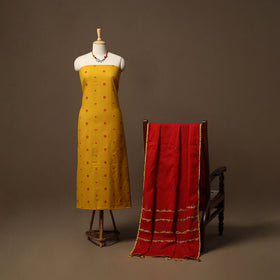 Jacquard weave cotton 2pc unstitched dress material