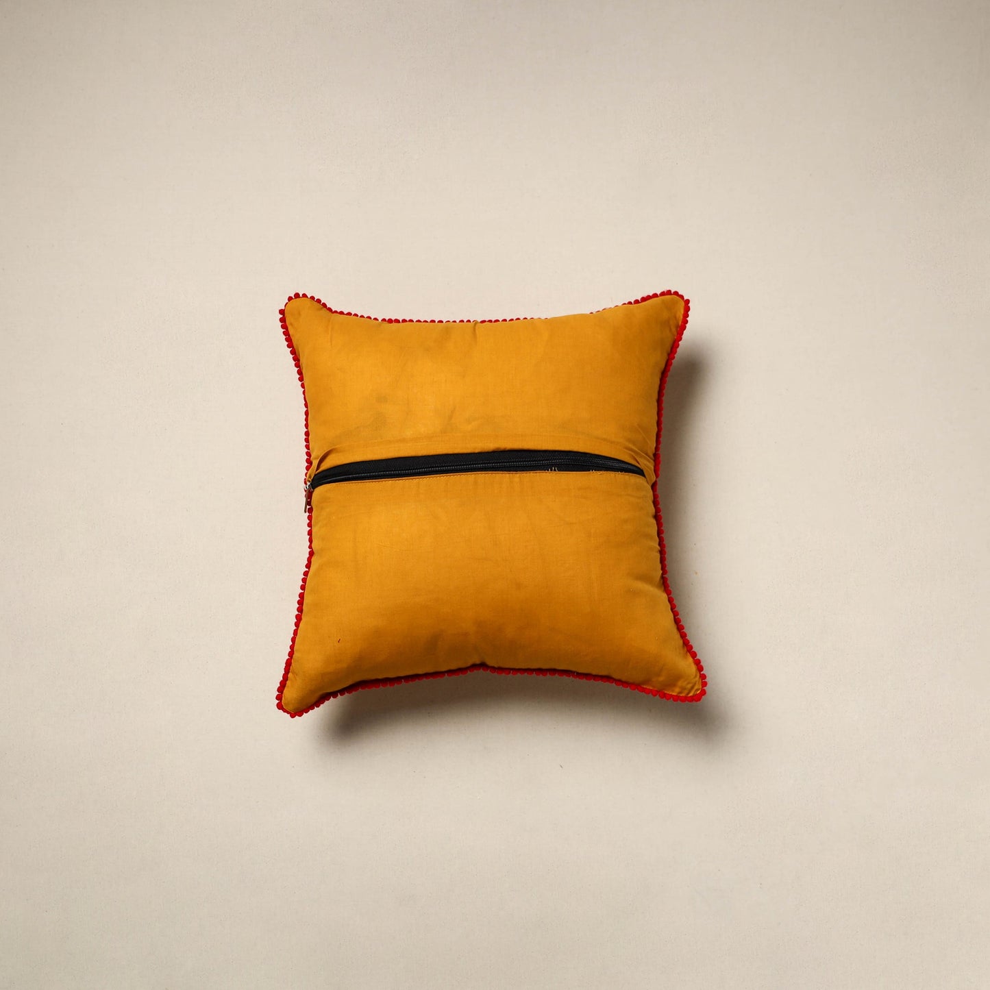 Jacquard weave cotton cushion cover 01 - handcrafted