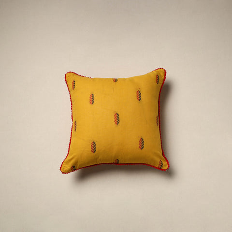 Jacquard weave cotton cushion cover 01 - handcrafted