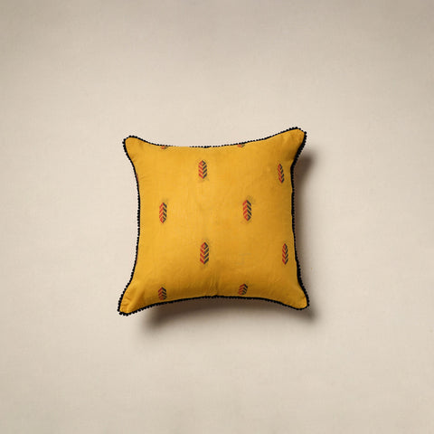 Jacquard weave cotton cushion cover 02 - handcrafted