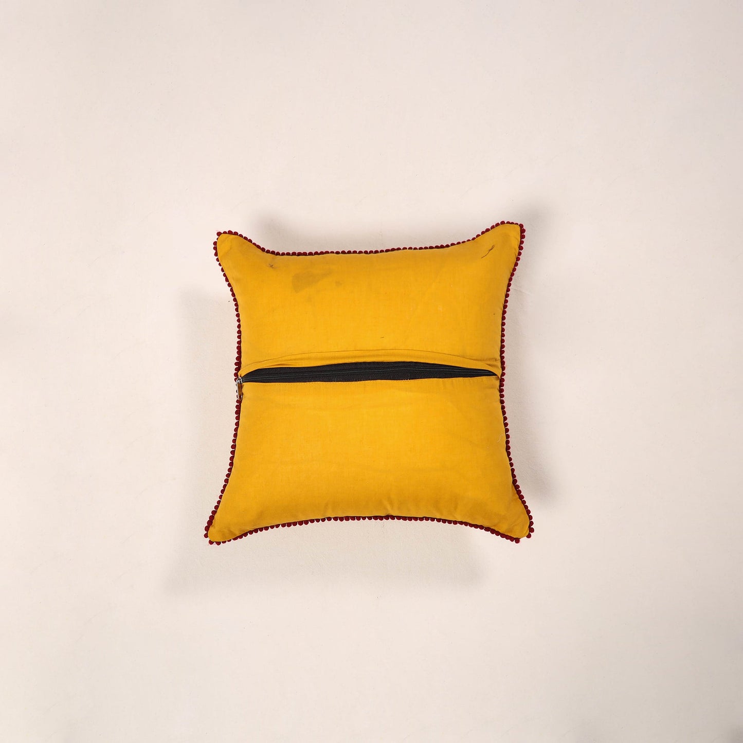 Yellow - jacquard weave cotton cushion cover 03