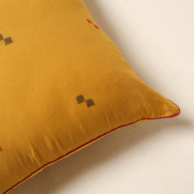 Yellow - jacquard weave cotton cushion cover 12