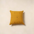 Yellow - jacquard weave cotton cushion cover 12