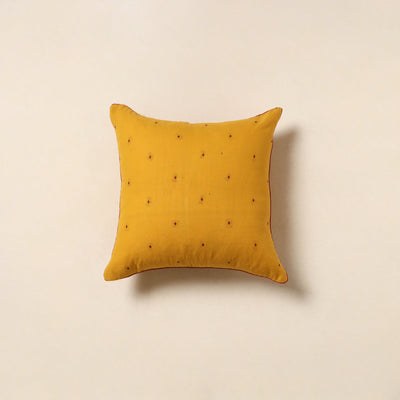 Yellow - jacquard weave cotton cushion cover 62