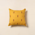 Yellow - jacquard weave cotton cushion cover 69