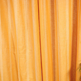 Yellow - jacquard weave cotton door curtain (7 x 3 feet)