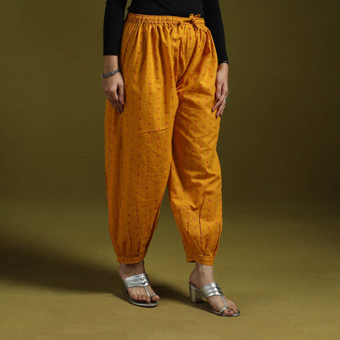 Jacquard weave cotton elasticated afghani salwar 02