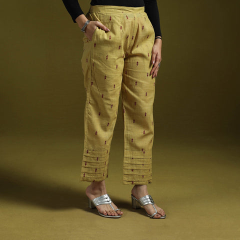 Jacquard weave cotton elasticated pant 21 - handcrafted