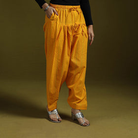 Jacquard weave cotton elasticated salwar 13 - handcrafted