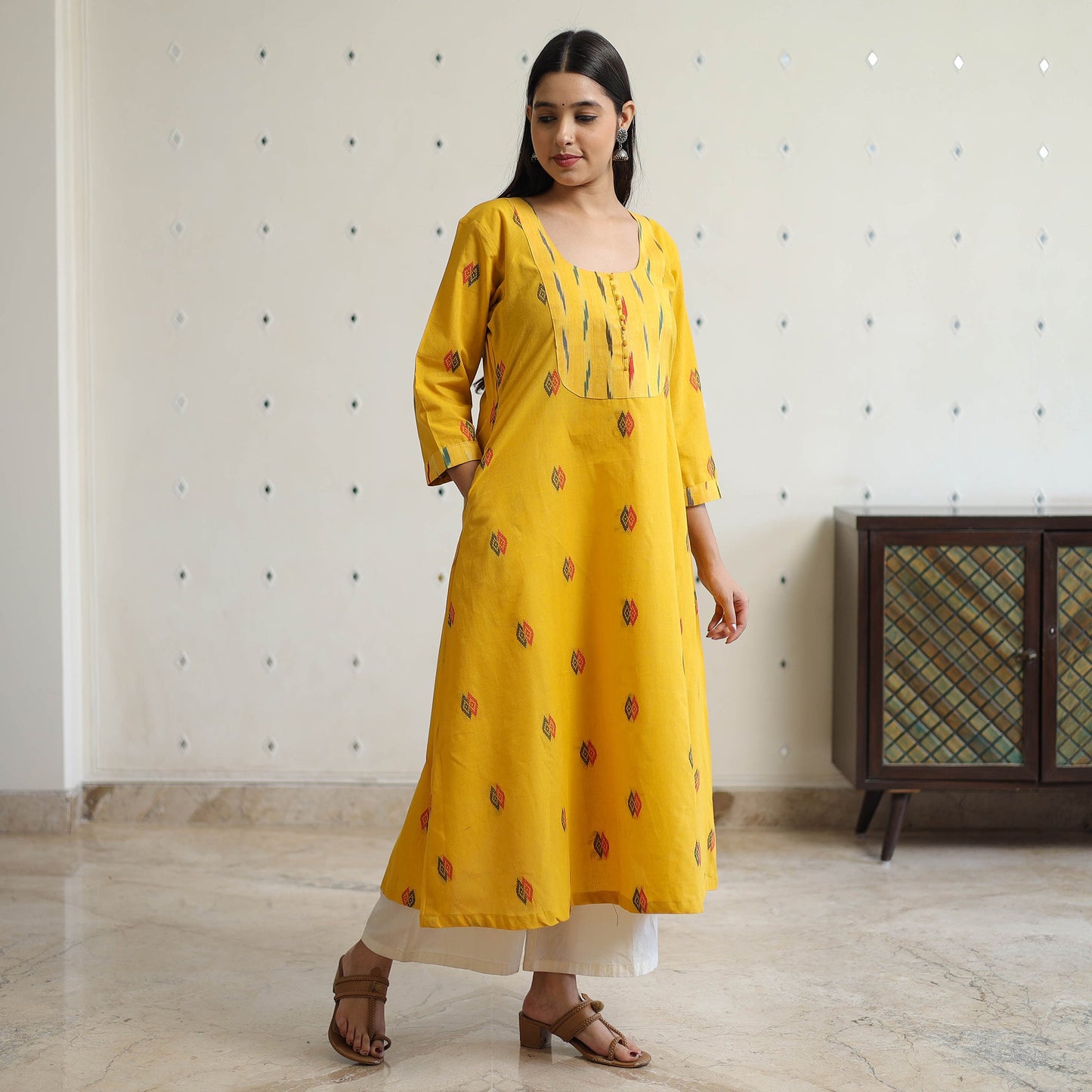 jacquard kurta