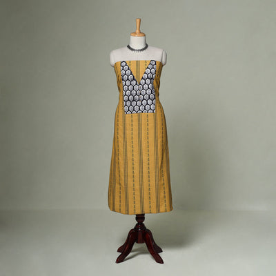 Jacquard weave cotton patchwork unstitched kurta material