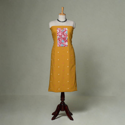 Jacquard weave cotton patchwork unstitched kurta material
