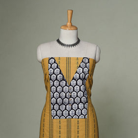 Jacquard weave cotton patchwork unstitched kurta material