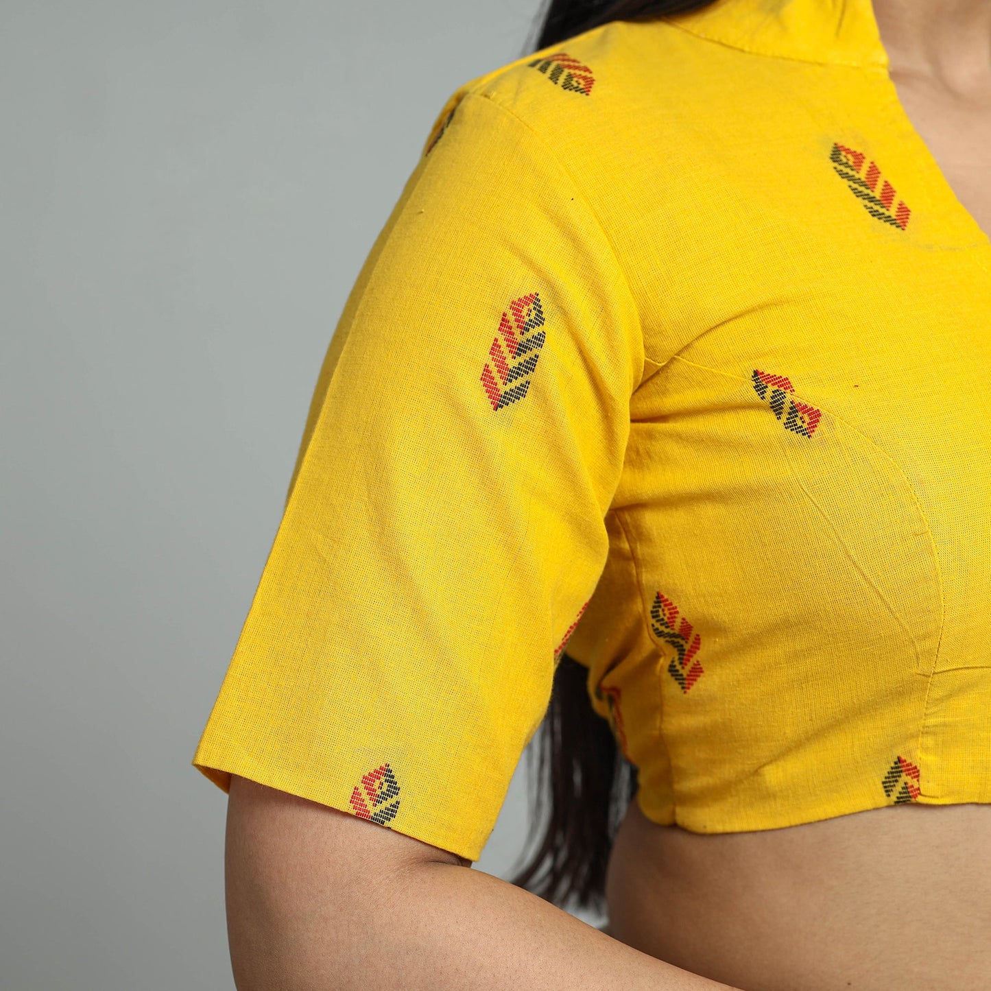 Buy Jacquard Weave Cotton Stitched Blouse