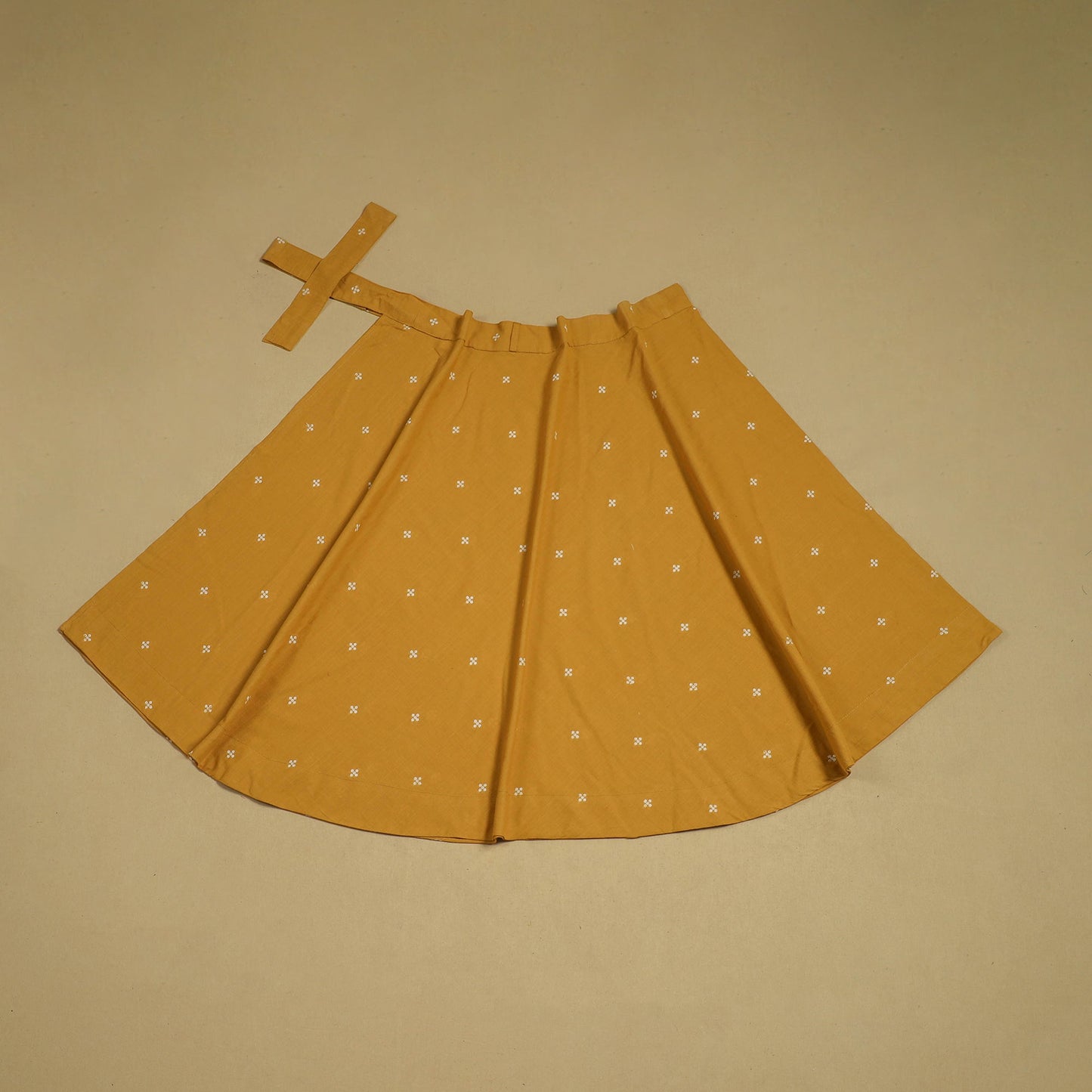 Jacquard weave cotton wrap around skirt 22 - handcrafted