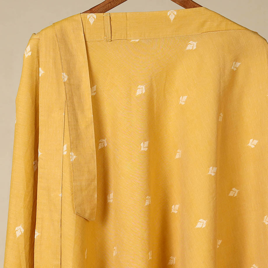 Yellow - jacquard weave cotton wrap around skirt 31