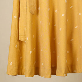 Yellow - jacquard weave cotton wrap around skirt 31