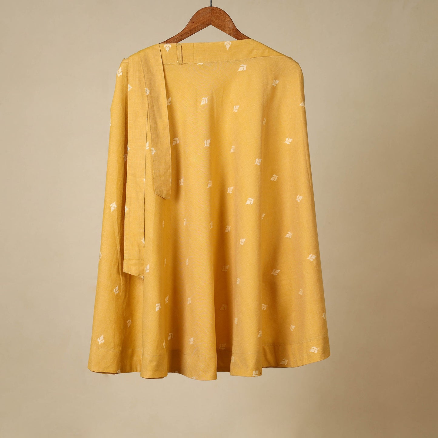 Yellow - jacquard weave cotton wrap around skirt 31