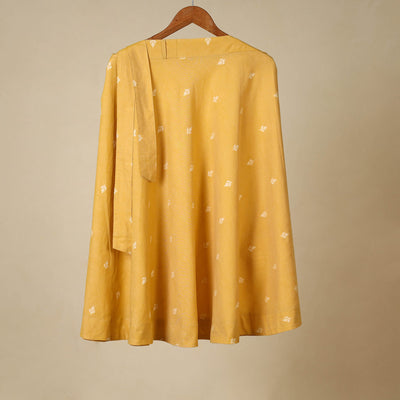 Yellow - jacquard weave cotton wrap around skirt 31
