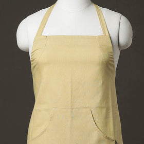 Yellow Jacquard Weaving Cotton Apron with Pocket 