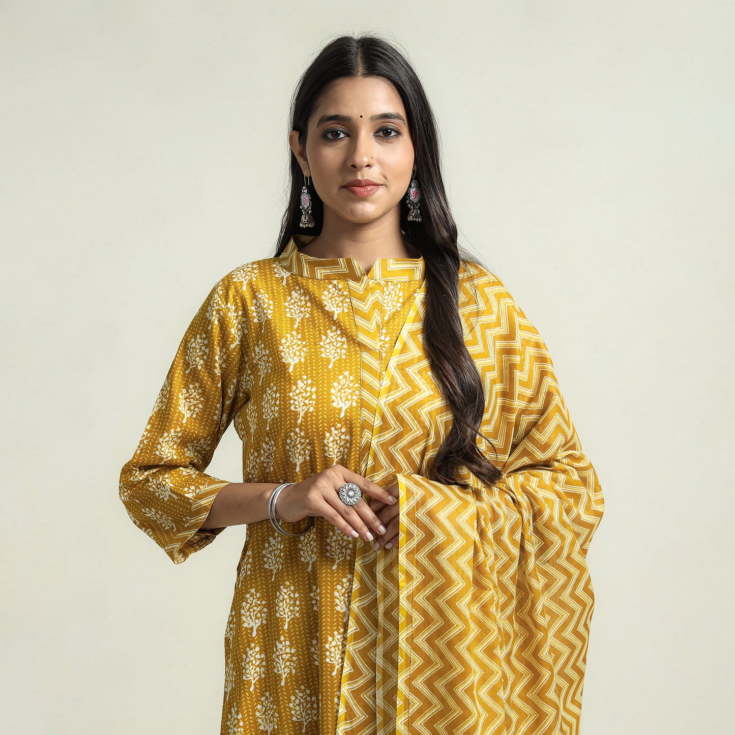 Jaipur Kurta with Palazzo & Dupatta Set
