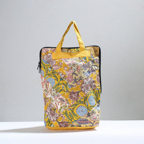 Yellow Jugaad Patchwork Handmade Pithu Bag 109