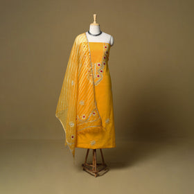 Kacchi gota patti work natural dyed pure cotton 3pc