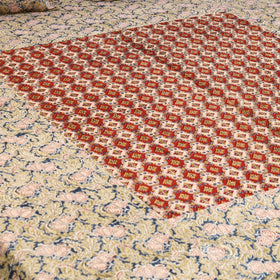 Kalamkari patchwork cotton bedsheet set 34 - handcrafted