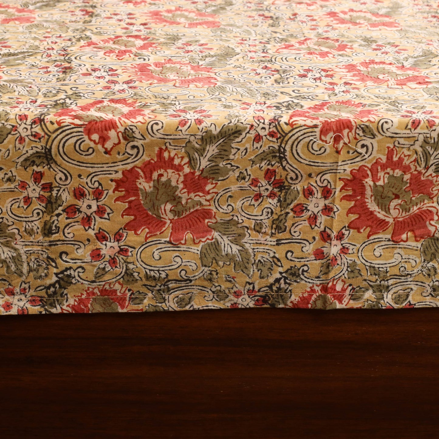 Kalamkari patchwork cotton bedsheet set 47 - handcrafted