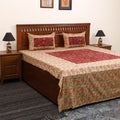 Kalamkari patchwork cotton bedsheet set 47 - handcrafted