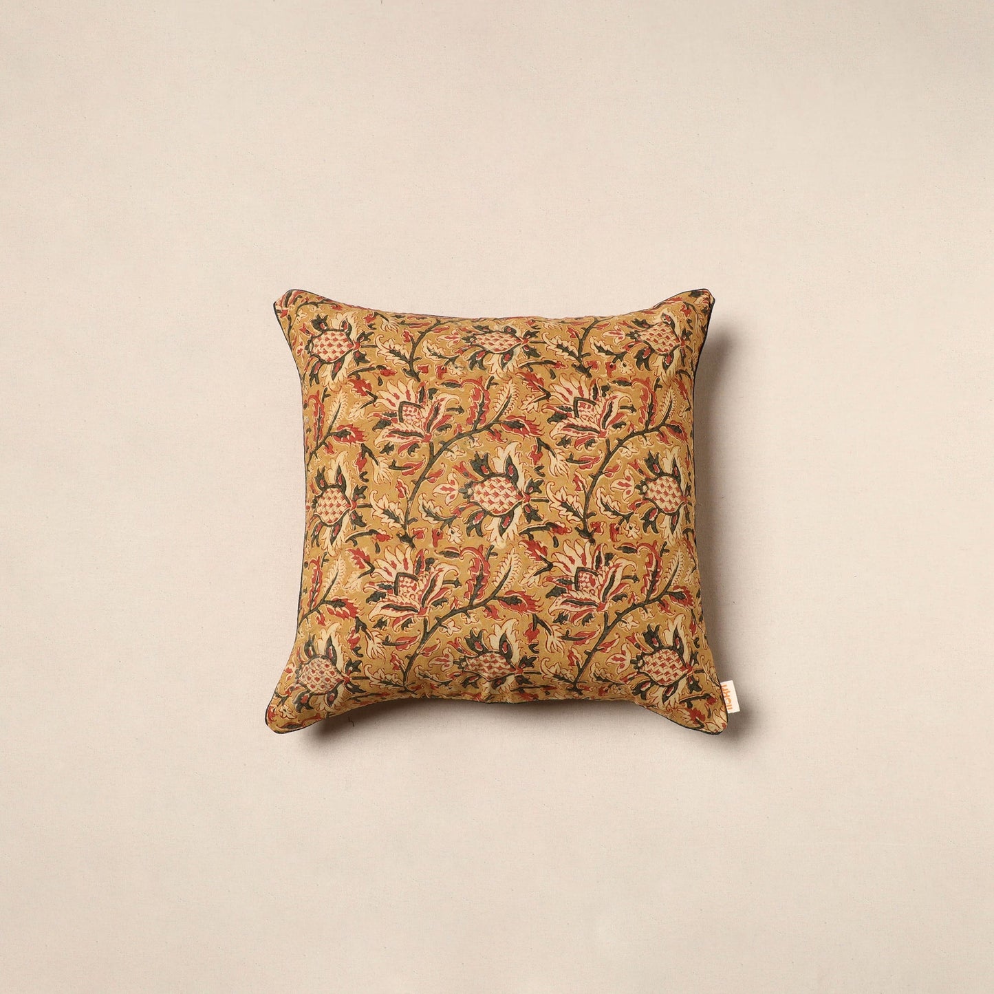 Kalamkari cotton cushion cover 37 - handcrafted