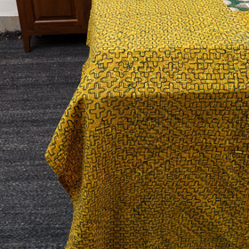 Buy Ajrakh Print with Kalamkari Patch Cotton Bedsheet Set