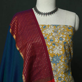 Kalamkari printed cotton 2pc unstitched dress material