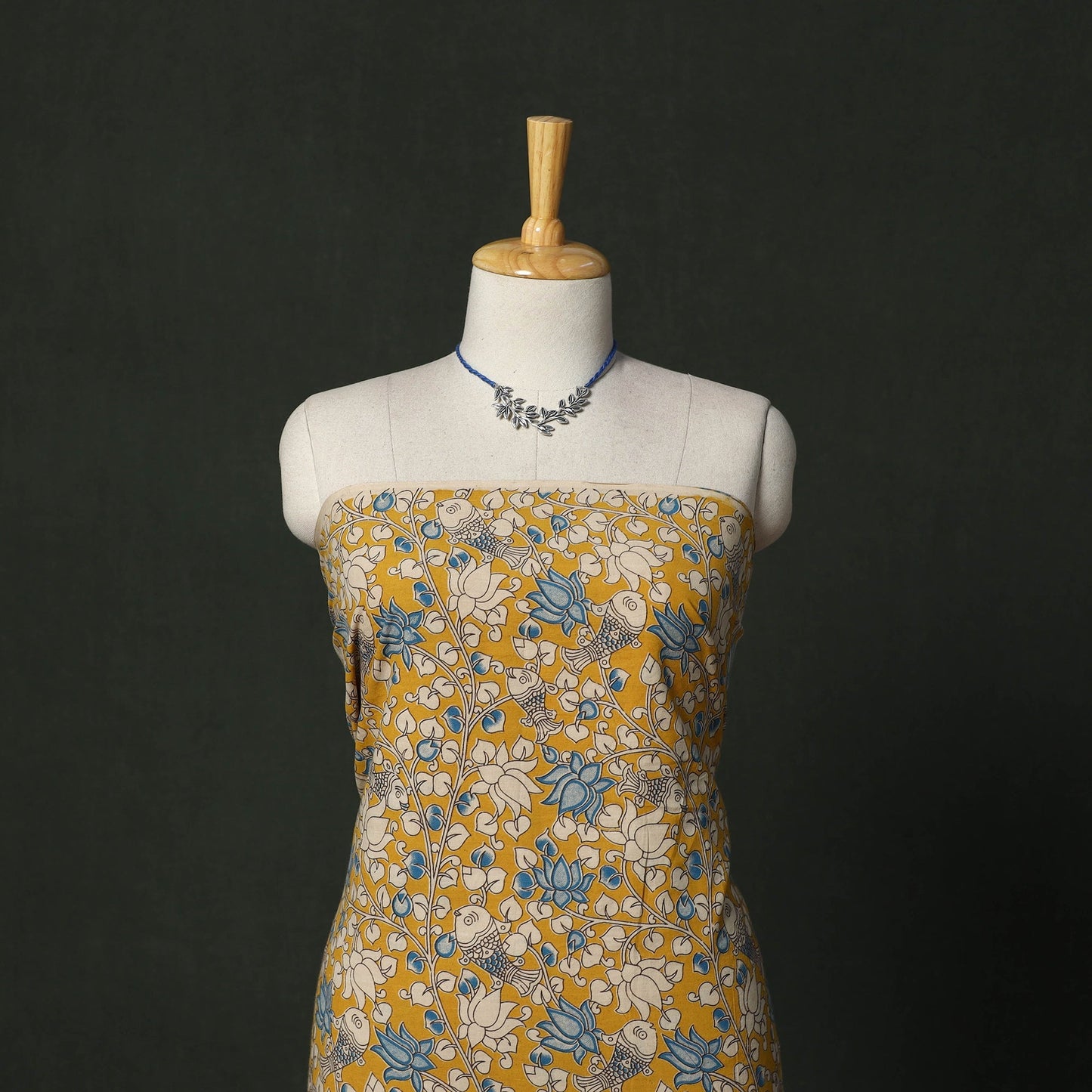 Kalamkari printed cotton 2pc unstitched dress material